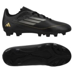 adidas F50 Club FxG Dark Spark - Sort/Sølv/Guld Børn