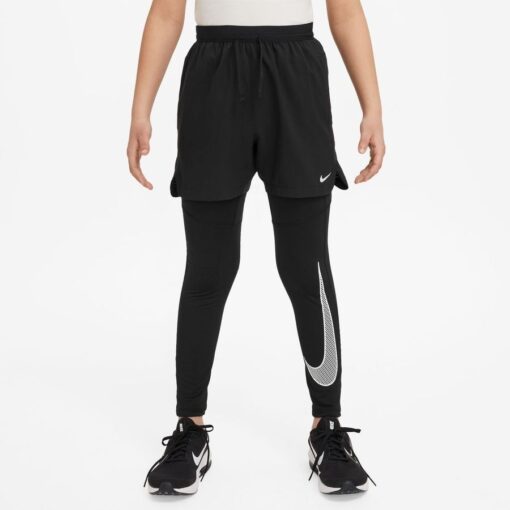 Nike Pro Tights Dri-FIT Warm - Sort/Hvid Børn