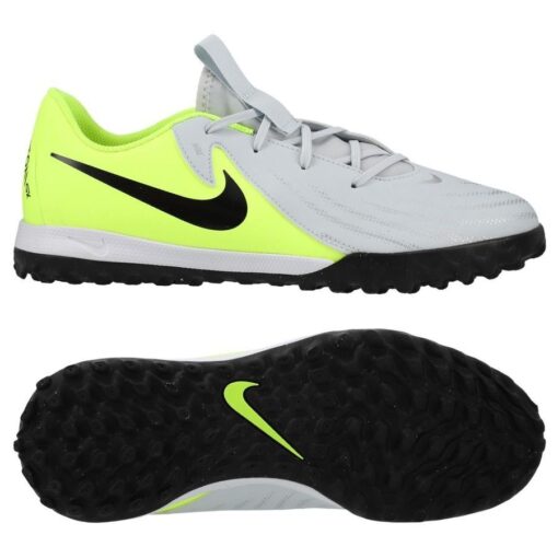 Nike Phantom GX II Academy TF Mad Voltage - Sølv/Sort/Neon Børn