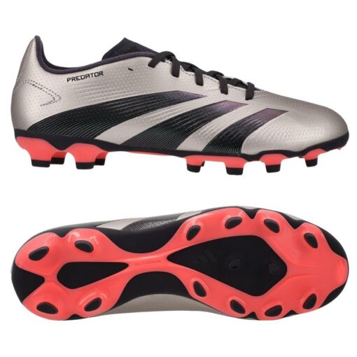 adidas Predator League MG Vivid Horizon - Sølv/Sort/Rød Børn