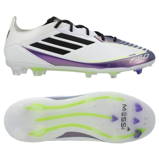 adidas F50 Messi Pro FG Triunfo Estelar - Hvid/Sort/Lilla Børn