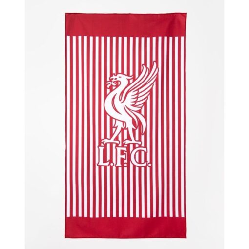 Liverpool Microfiber Badehåndklæde - Rød/Hvid