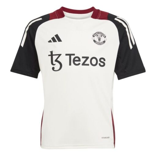 Manchester United Trænings T-Shirt Tiro 24 - Hvid/Sort Børn