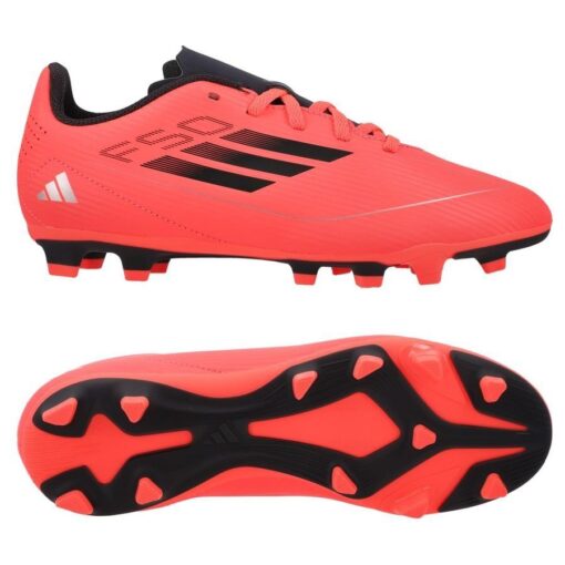 adidas F50 Club FxG Vivid Horizon - Rød/Sort/Sølv Børn