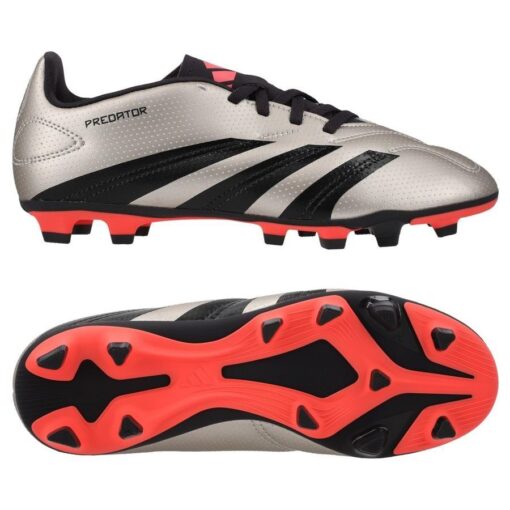 adidas Predator Club FxG Vivid Horizon - Sølv/Sort/Rød Børn