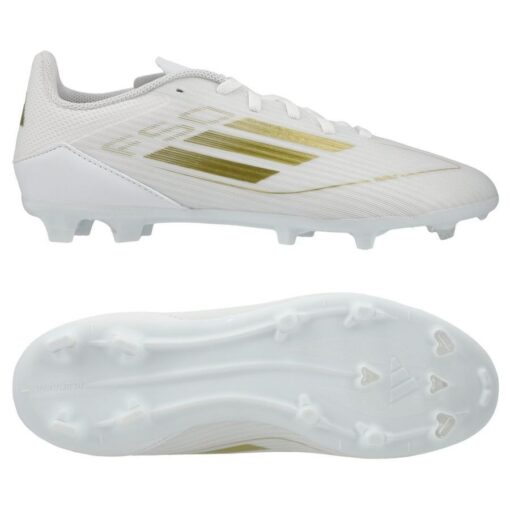 adidas F50 League FG/AG Day Spark - Hvid/Guld/Hvid Børn