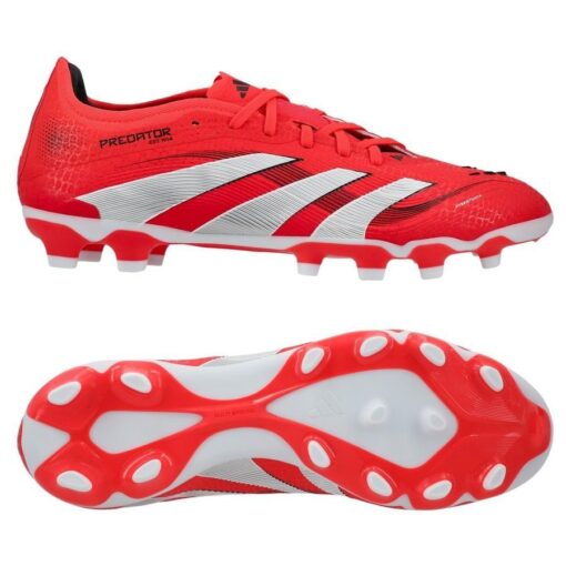 adidas Predator Pro MG Pure Victory - Rød/Hvid/Sort