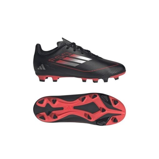 adidas F50 Club FxG Stealth Victory - Sort/Sølv/Rød Børn