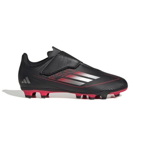 adidas F50 Club Velcro FxG Stealth Victory - Sort/Sølv/Rød Børn