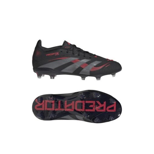 adidas Predator Elite FG Stealth Victory - Sort/Grå/Rød Børn