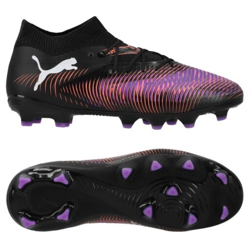 PUMA Future 8 Pro FG/AG Unlimited - Sort/Hvid/Rød Børn