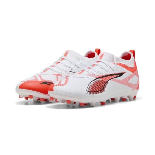 PUMA Ultra 5 Match MG Unlimited - Hvid/Sort/Rød Børn