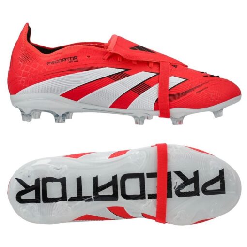 adidas Predator Elite Fold-over Tongue FG Pure Victory - Rød/Hvid/Sort Børn