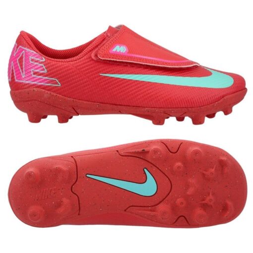 Nike Mercurial Vapor 16 Club Velcro MG Mad Energy - Rød/Grøn Børn