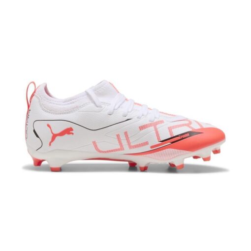 PUMA Ultra 5 Match FG/AG Unlimited - Hvid/Sort/Rød Børn