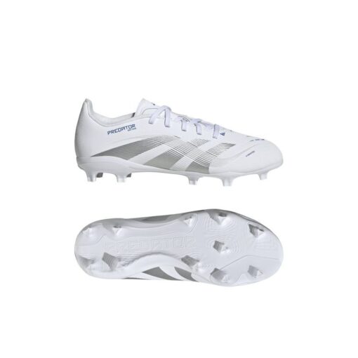 adidas Predator League FG/AG Polar Victory - Hvid/Sølv/Blå Børn