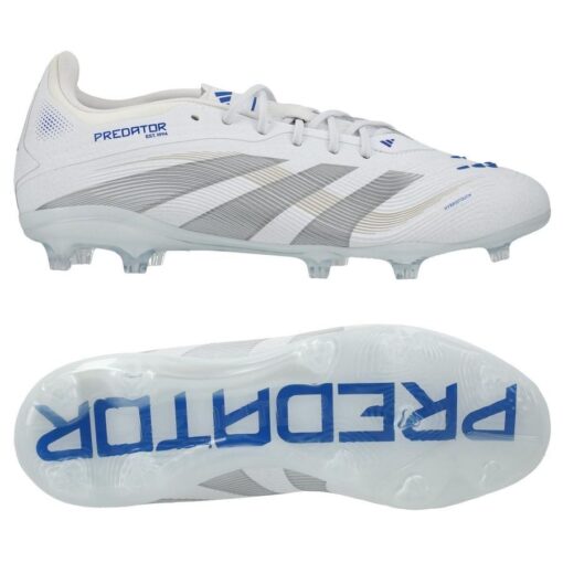 adidas Predator Elite FG Polar Victory - Hvid/Sølv/Blå Børn