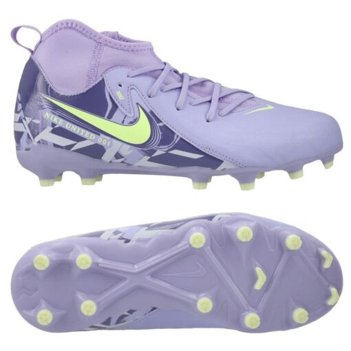 Nike Phantom Luna II Academy MG United - Lilla/Neon Børn