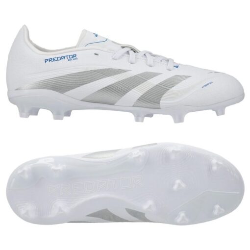 adidas Predator League FG/AG Polar Victory - Hvid/Sølv/Blå Børn