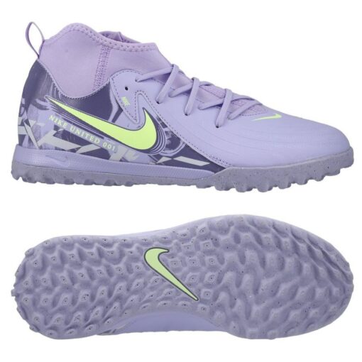 Nike Phantom Luna II Academy TF United - Lilla/Neon Børn