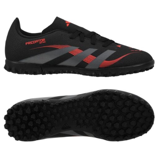 adidas Predator Club TF Stealth Victory - Sort/Grå/Rød Børn