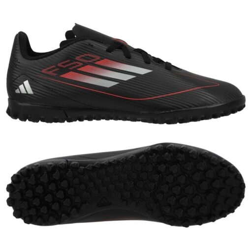 adidas F50 Club TF Stealth Victory - Sort/Sølv/Rød Børn