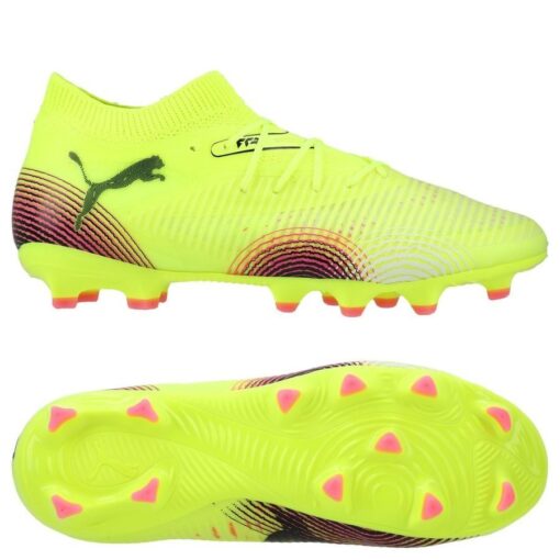 PUMA Future 8 Pro FG/AG Audacity - Gul/Sort/Pink Børn